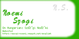 noemi szogi business card