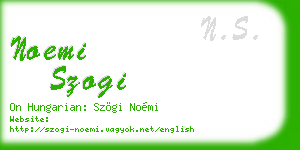 noemi szogi business card